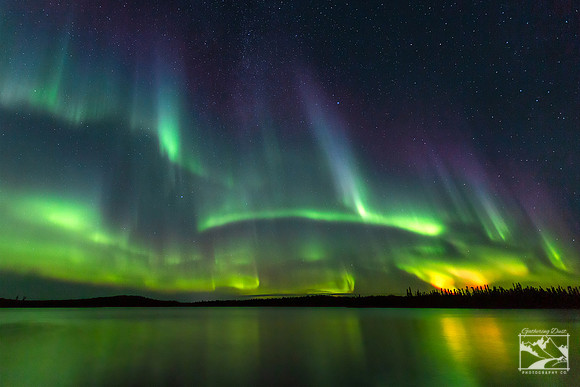 9. Northern Lights over Tibbitt Lake, Northwest Territories